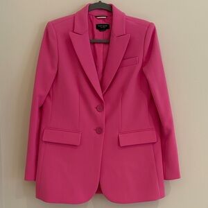 Kate Spade Tech Twill Pink Single Breasted Blazer. Size 6. NWOT.